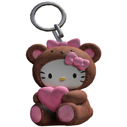 Cutesy Hello Kitty Bear Chain Keychain