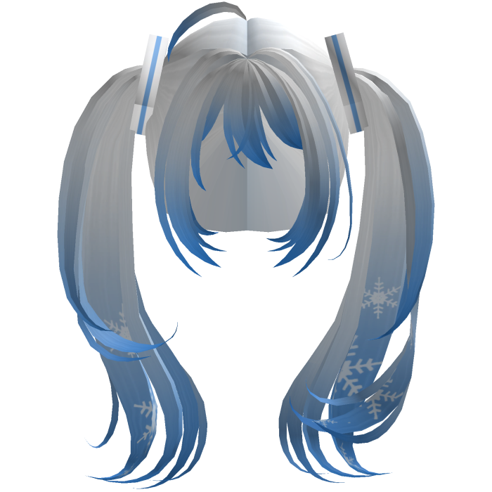 Winter Miku cosplay hair