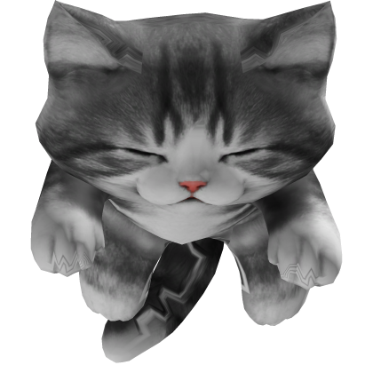 Cute Sleeping Kitty Kitten Head Hat Roblox item