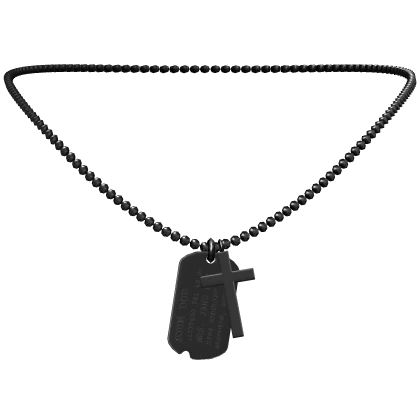 Dog Tag Cross Chain Necklace 3.0 | Roblox Item - Rolimon's