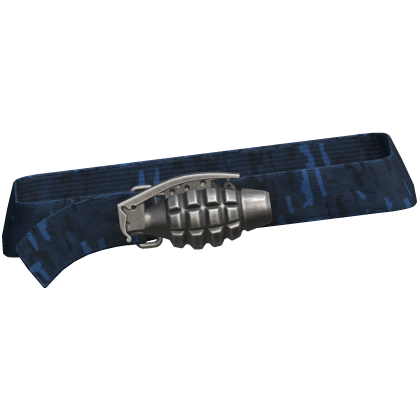 Y2k Grunge Grenade Belt Blue Camo 3.0