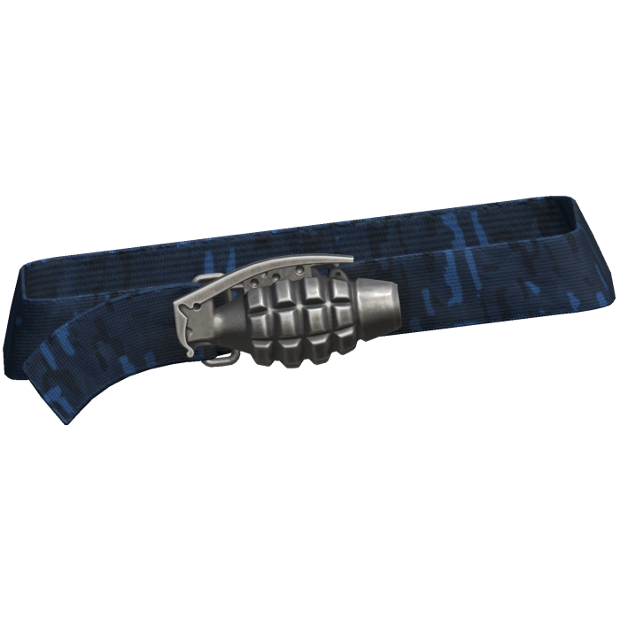Y2k Grunge Grenade Belt Blue Camo 3.0