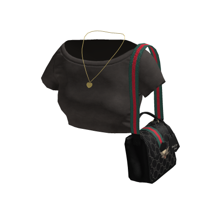 Crop Top w Bag Gucci GG - Brown