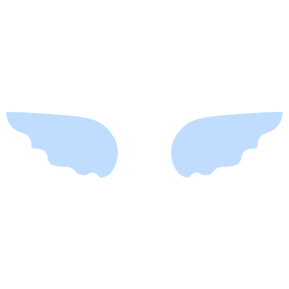 ♡ Cute Simple Sticker Angel Wings in Pastel Blue