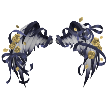 🎀 Rose Petal Angel Wings Ribbons Bows Blue Yellow