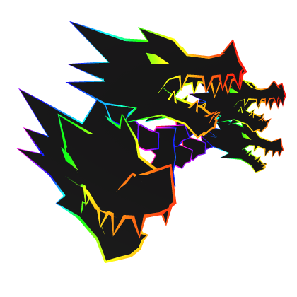 Cartoony Rainbow Dragon Heads thumbnail