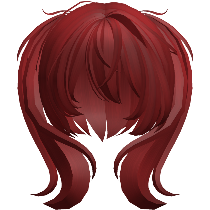 moe vkei emo messy side ponytails red