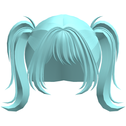 Blue Soft Anime pigtails