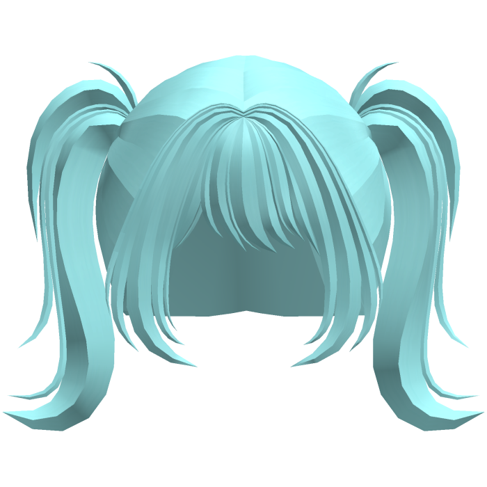 Blue Soft Anime pigtails