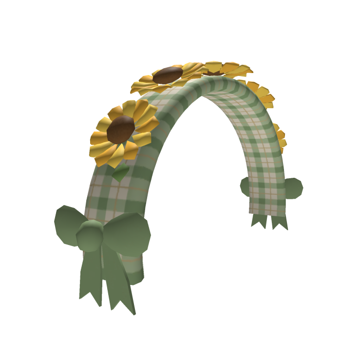 Sunflower Green Plaid Igari Headband🌻