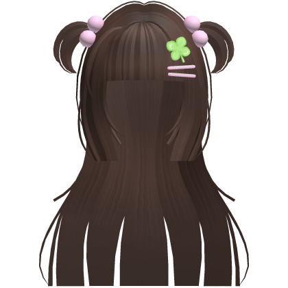 clover🍀.. mini pigtail hime hair behind brown