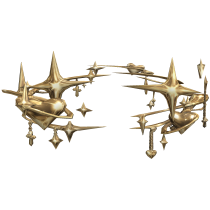 Chrome Aura with Cross and Hearts - Gold