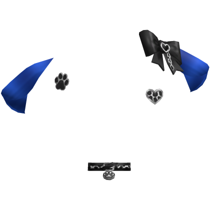 Blue Gothic Y2k Ear Paw Furry Accessories