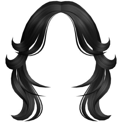 Long Layered Bangs (Black) Roblox item