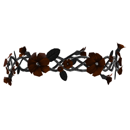Orange & Silver Flower Crown Tiara