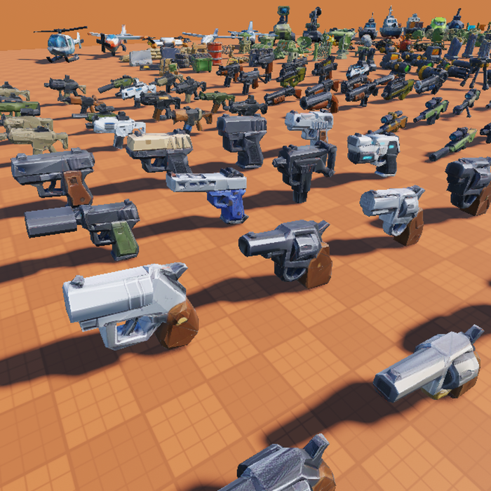 285 Low Poly FPS Weapons and Military Models preview 1