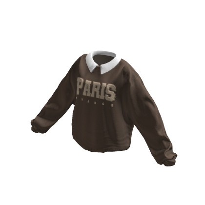 Tucked Paris Polo Neck Sweater - Brown thumbnail