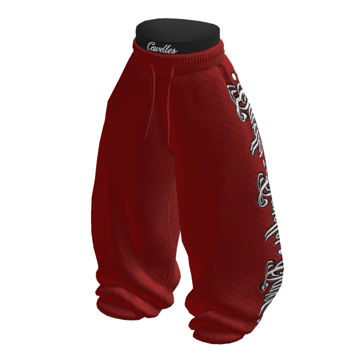 Celana Longgar Sweatpants Merah