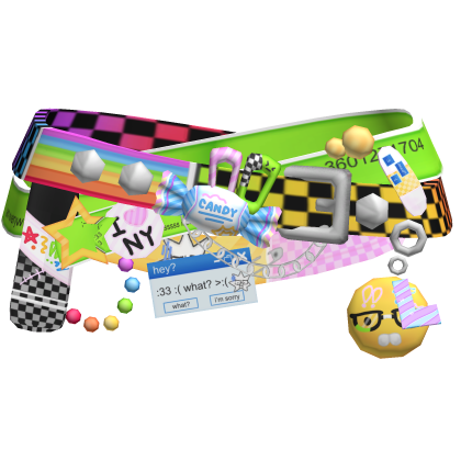 Scene Rainbow Rave Layered Belts