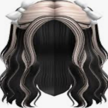 Cute hair with white bows on it Roblox decal