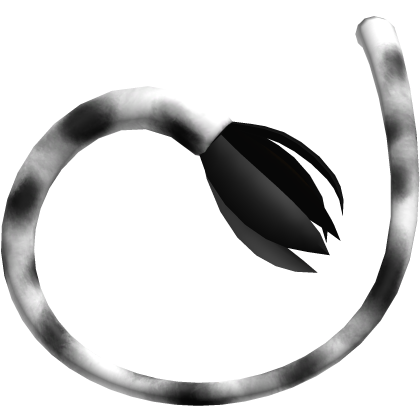 Long Curled Furry Cow Tail | Black & White Spots Roblox item
