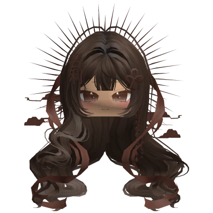 Brown Flowy Magical Wavy Hair w/ Ribbons | Roblox Item - Rolimon's
