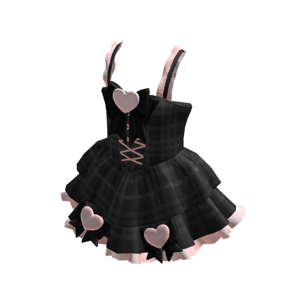 Chibi Doll Skirt Black Plaid