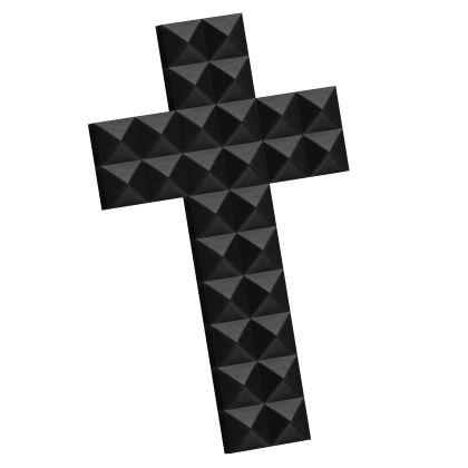 emo scene black studded cross hair pin Roblox item