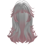💟White To Pink Anime Girl Hair