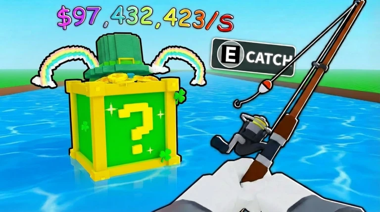 [🍀]Catch Lucky Blocks From River