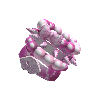 Mcbling 2000s Gyaru Rhinestone Pink Bracelets