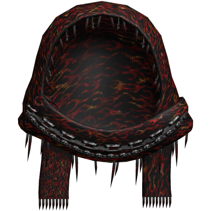 1.0 flame punk vkei chained hood headscarf wrap Roblox item