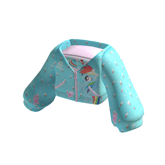 ♡ Cute Blue Rainbow Pony Jacket Zipup