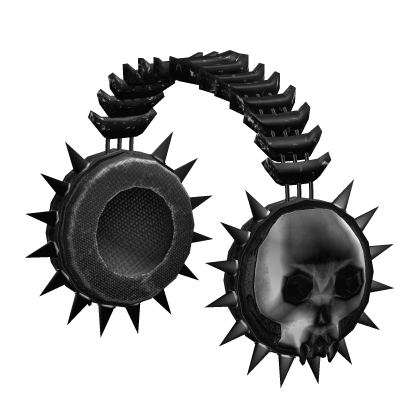 Silver Punk Scene Skull Headphones Roblox item