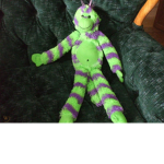 Green and purple monkeys