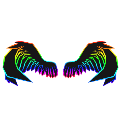 Cartoony Rainbow Wings