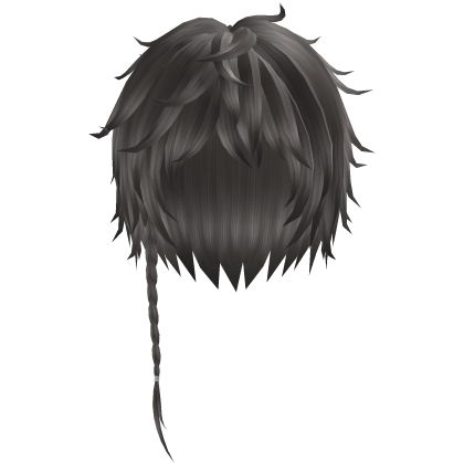 silver single braid twist emo messy hair