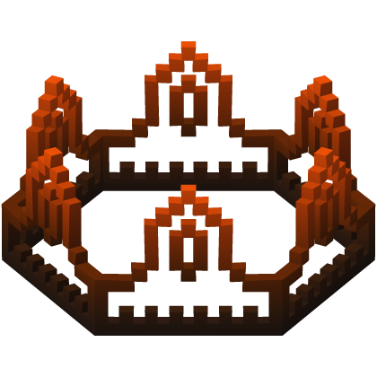 Orange 8-Bit Royal Crown Outline Recolor (Addon) Roblox item