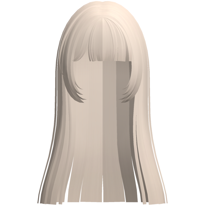 ♡ adorable long hime cut in blonde