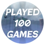 Played 100 Games Roblox badge thumbnail