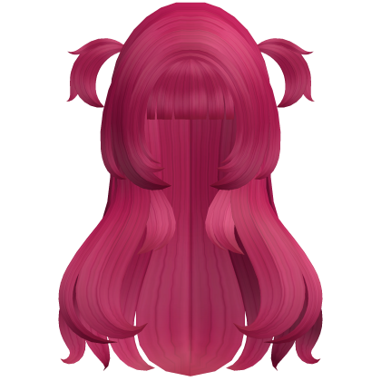 Cute Long Straight Pigtails (Hot Pink) Roblox item