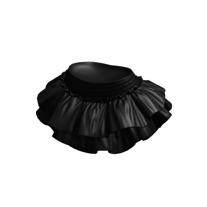 Skirt Black Silk Chic Layered Ruffle Mini Y2K thumbnail