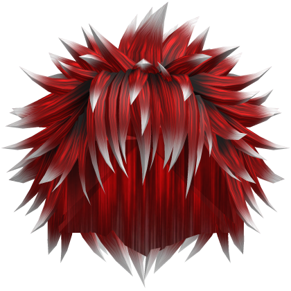 Red/White Spiky Vkei Anime Hair 22 Roblox item