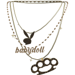 2000s Rhinestone Gold Leopard Print Necklace