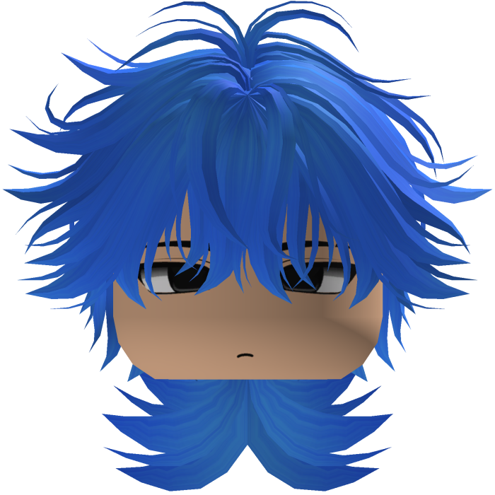 Cute Y2K emo blue hair