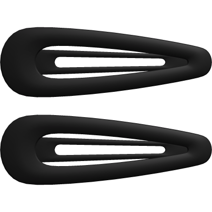 Black Y2K Hair Clips (L) Roblox item