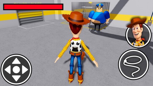 Fuga dalla prigione della famiglia della polizia di Toy Story! (Obby) 