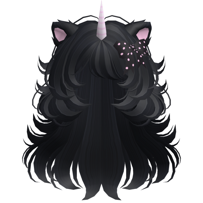 Messy Unicorn Curly Wolfcut in Midnight Blue