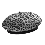 White Leopard Beret