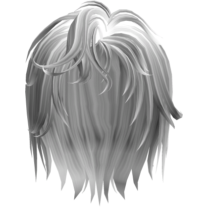White Fancy Long Messy Anime Boy Hair Roblox item